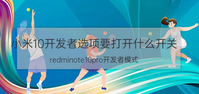 小米10开发者选项要打开什么开关 redminote10pro开发者模式？